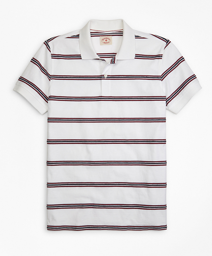 Rope Striped Jacquard Polo Shirt