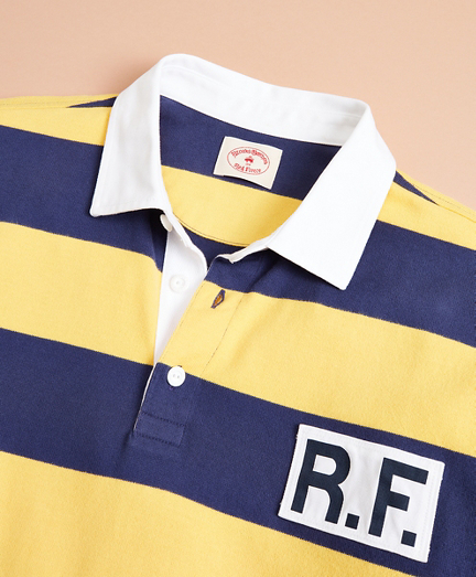 Cotton Jersey Striped Logo Rugby Shirt 