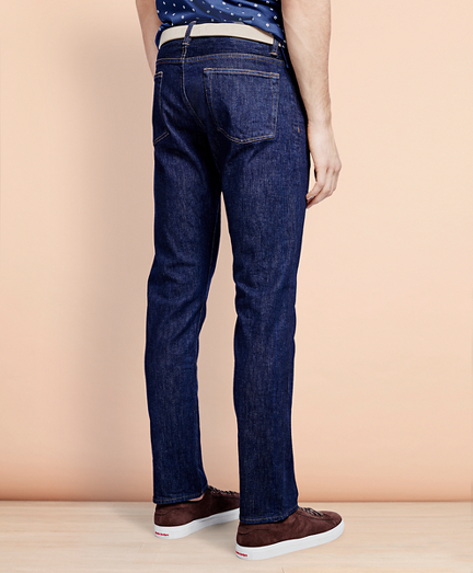 navy blue stretch jeans