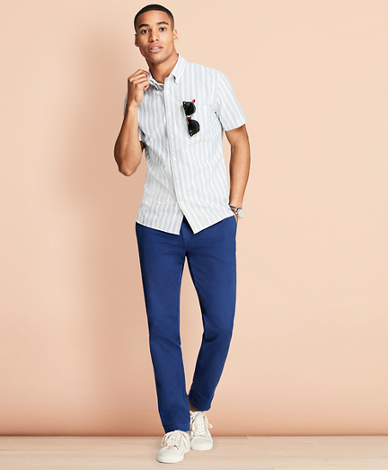 Slim-Fit Garment-Dyed Stretch Chinos - Brooks Brothers