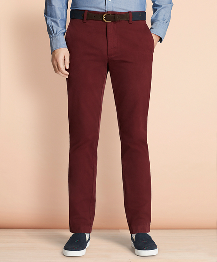 Garment-Dyed Stretch Chinos - Brooks Brothers