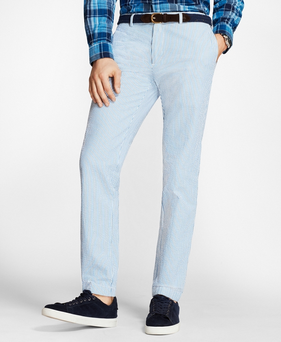 Pinstriped Seersucker Track Pants Pinstriped Seersucker Track Pants