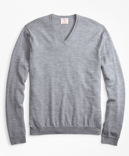 fleece v neck sweater