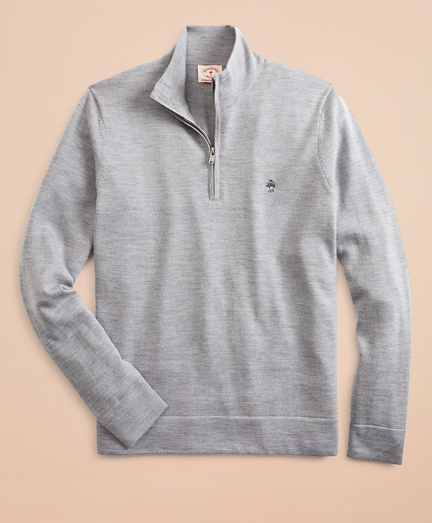 Merino Wool Half-Zip Sweater - Brooks 