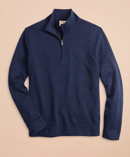 Merino Wool HalfZip Sweater Brooks Brothers