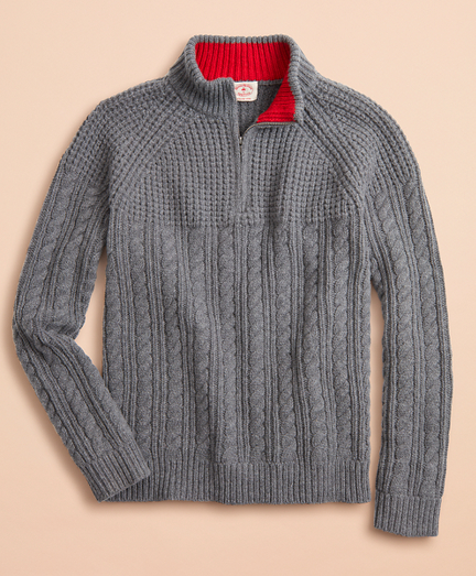 brooks brothers cable knit sweater