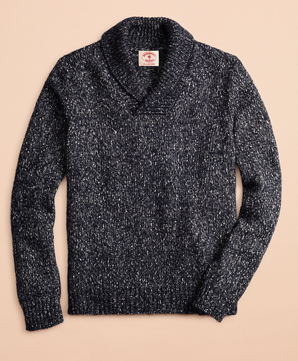 Cotton Blend Shawl Collar Sweater Brooks Brothers