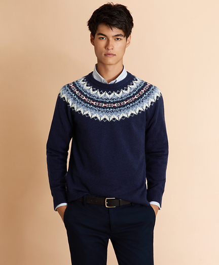 brooks brothers fair isle sweater