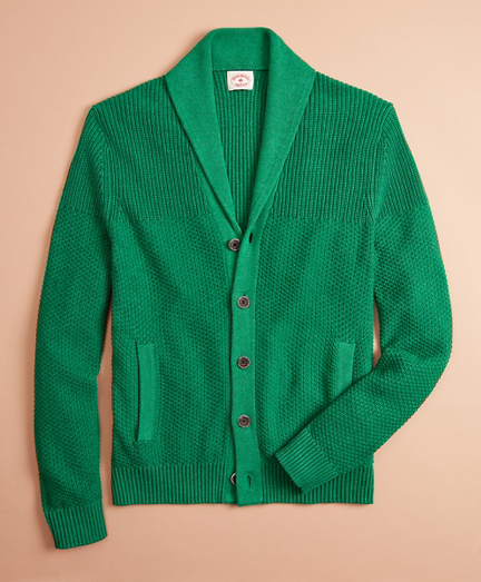 red shawl cardigan