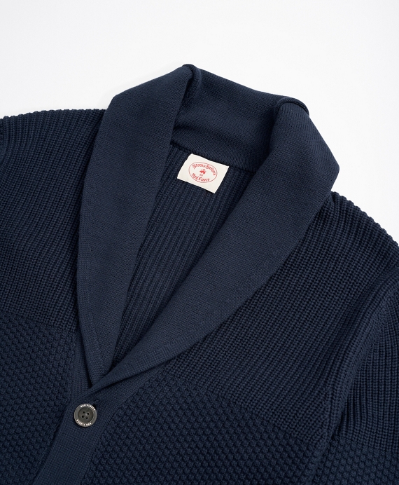 Textured Shawl-Collar Cardigan Sweater - Brooks Brothers