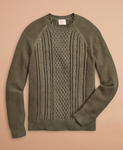 brooks brothers cable knit sweater