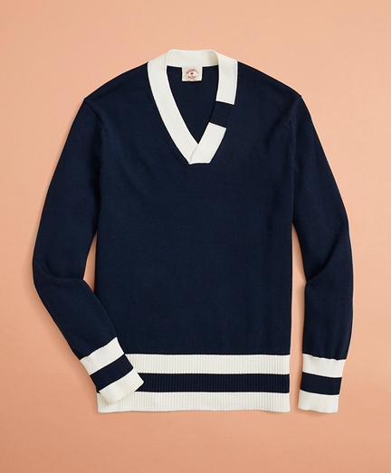 brooks brothers red fleece sweater