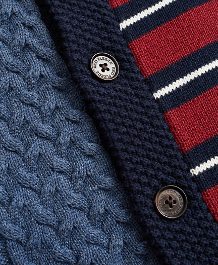 mens patchwork cardigan