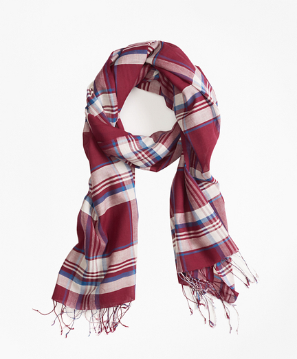 Plaid Cotton Scarf