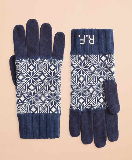 navy wool gloves