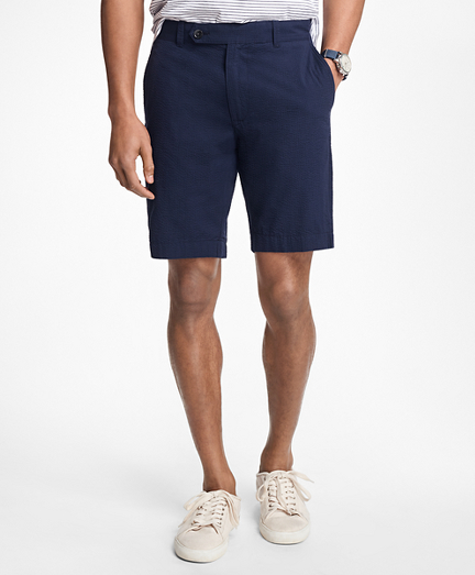 Cotton Seersucker Shorts - Brooks Brothers