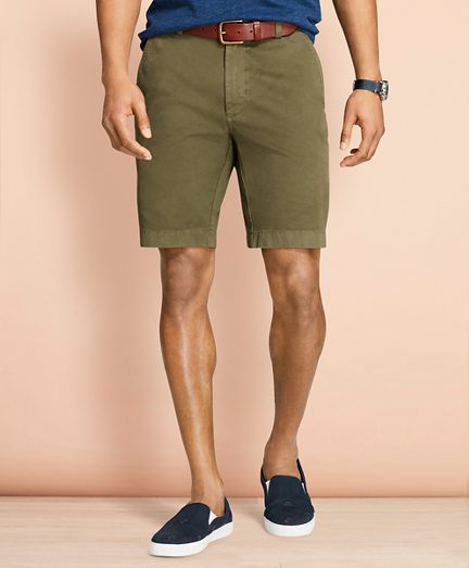 Stretch Cotton Twill Shorts