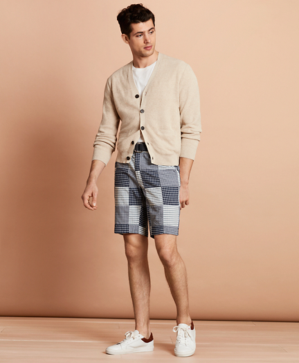 Cotton Patchwork Shorts Brooks Brothers