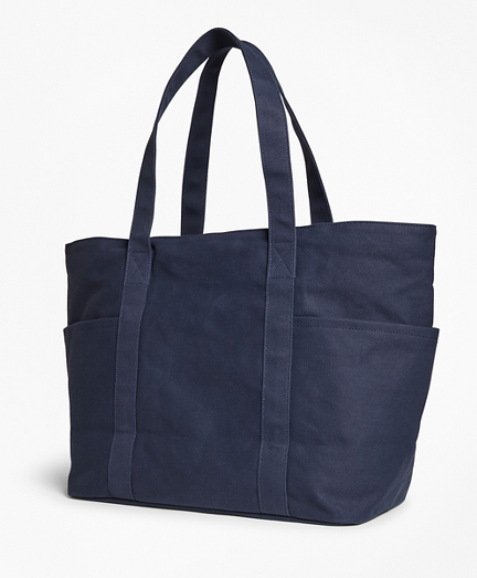 navy tote bag canvas