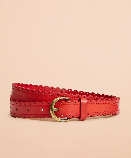 Scalloped Leather Belt