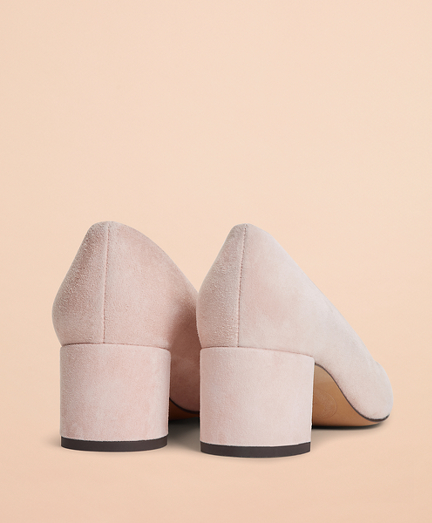 pastel pink block heels