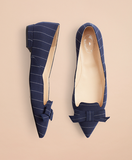 navy blue pointed toe flats