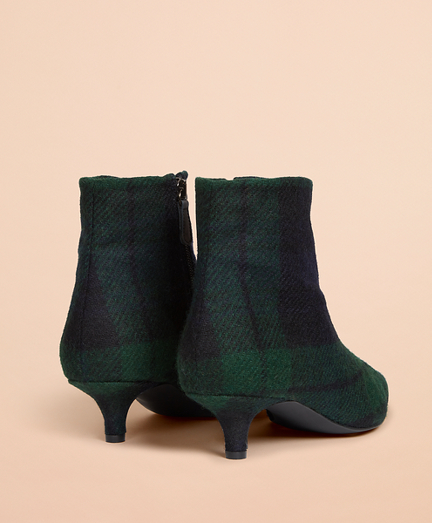 green kitten heel boots