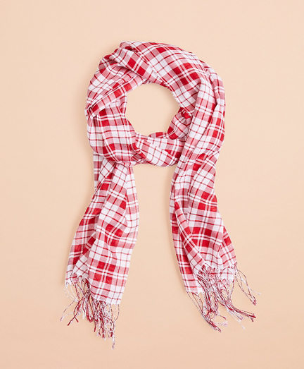 Plaid Cotton Scarf