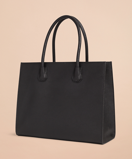 pebbled leather tote bag