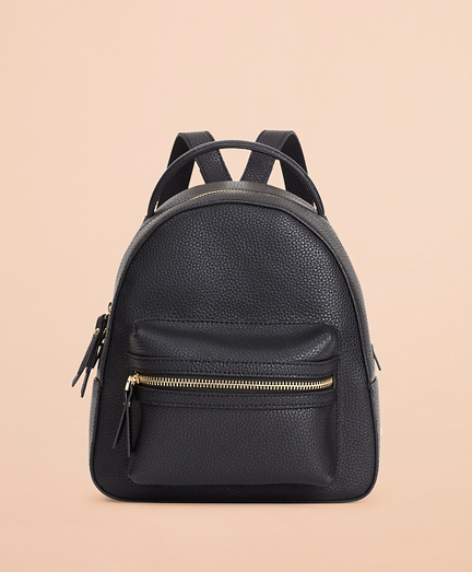 Pebbled Leather Backpack - Brooks Brothers
