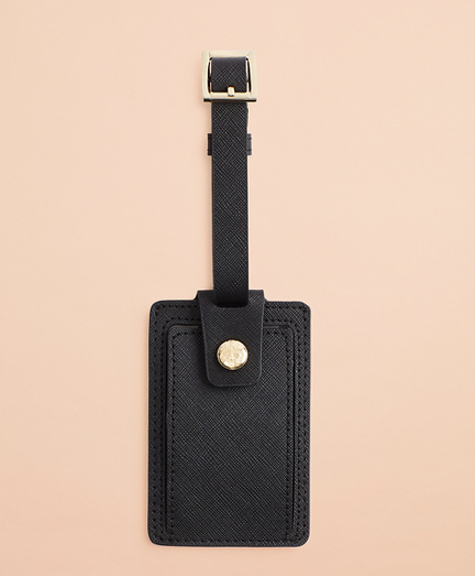 leather luggage tag