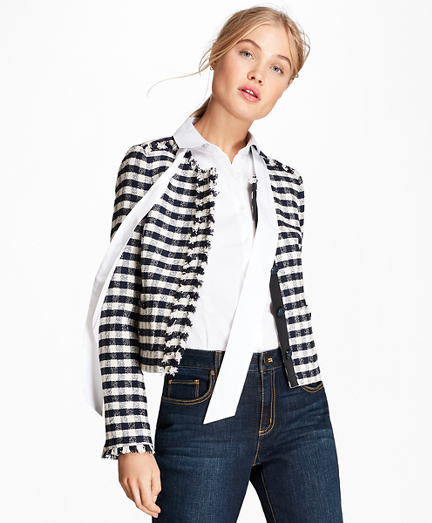 Gingham Boucle Jacket