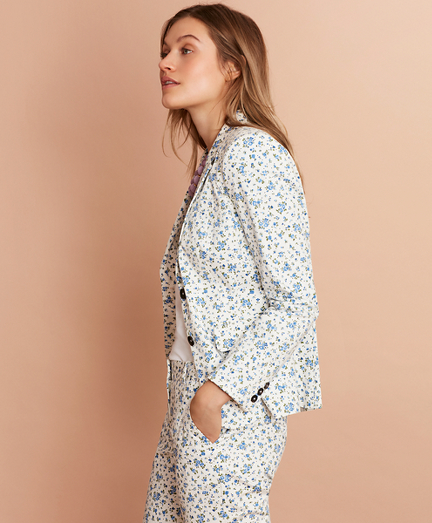 Floral-Print Stretch-Cotton Sateen Jacket