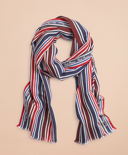 Striped Silk-Blend Scarf