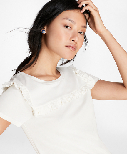 Ruffle-Trimmed T-Shirt