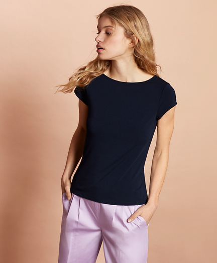 Ruched-Back Jersey Top