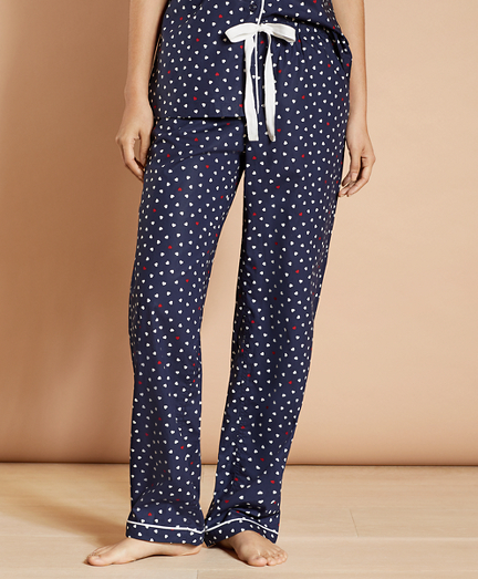 HeartPrint Supima® Cotton Poplin Pajamas Brooks Brothers