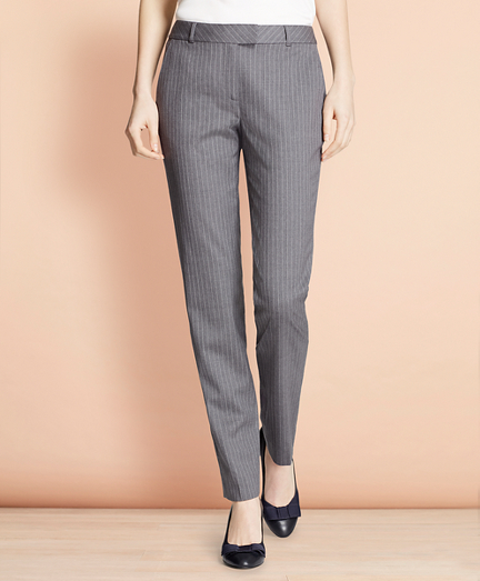 pinstripe stretch pants