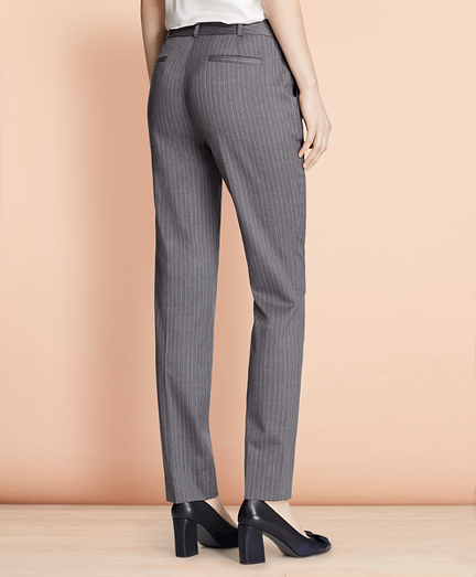 pinstripe stretch pants