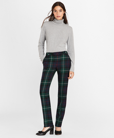 green plaid pants womens