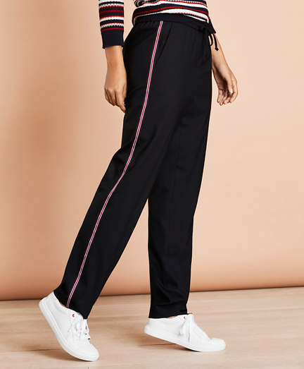 women's striped track pants