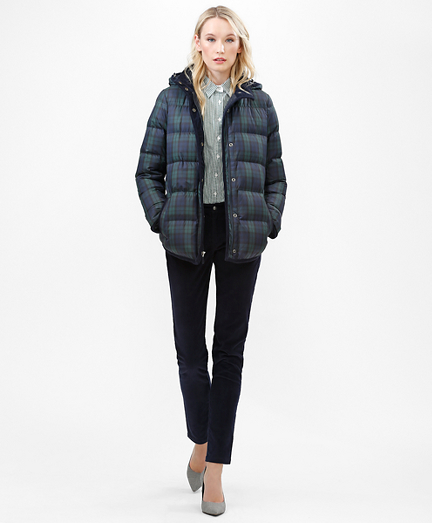 Black Watch Puffer Coat