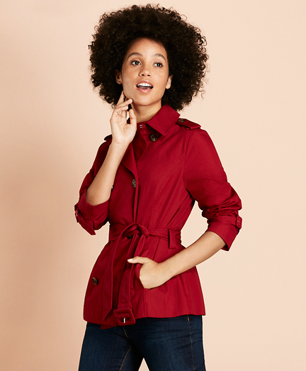 Water-Repellent Stretch-Cotton Twill Trench Coat