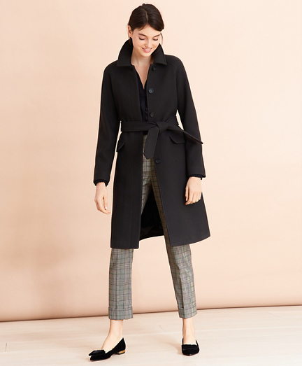 Water-Repellent Stretch-Wool Twill Trench Coat