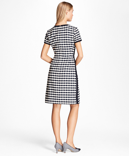 Gingham Boucle Shift Dress - Brooks Brothers