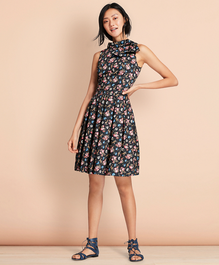 floral pleated dress