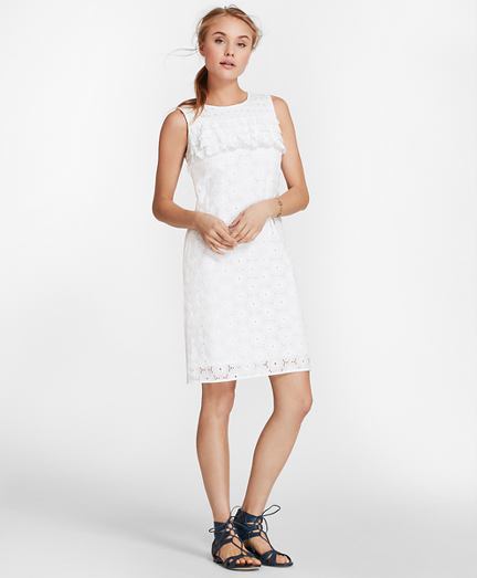 eyelet shift dress