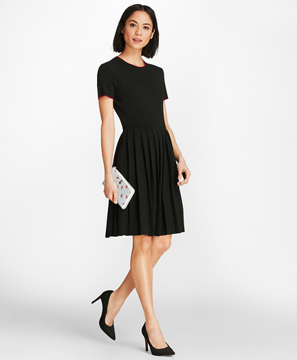 Pleated Sweater Dress