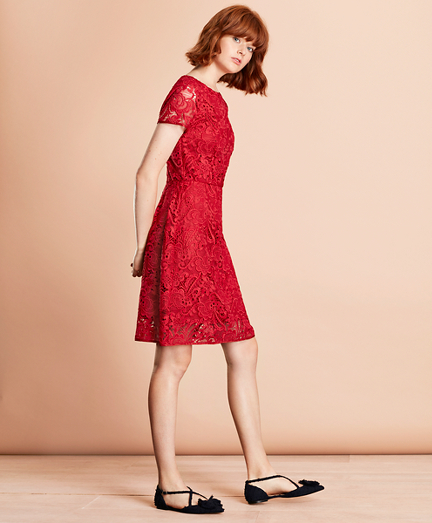 brooks brothers red fleece dress