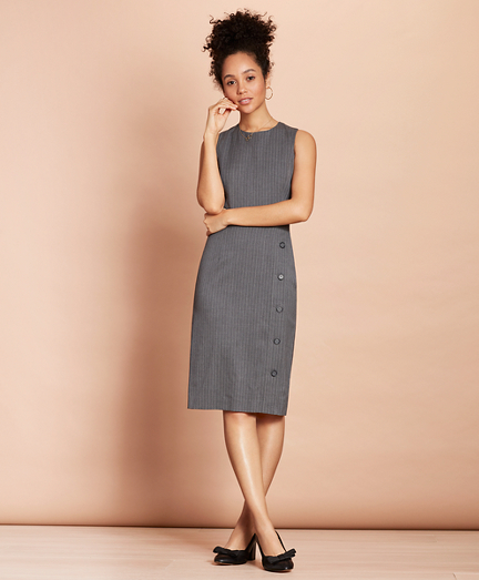 button sheath dress